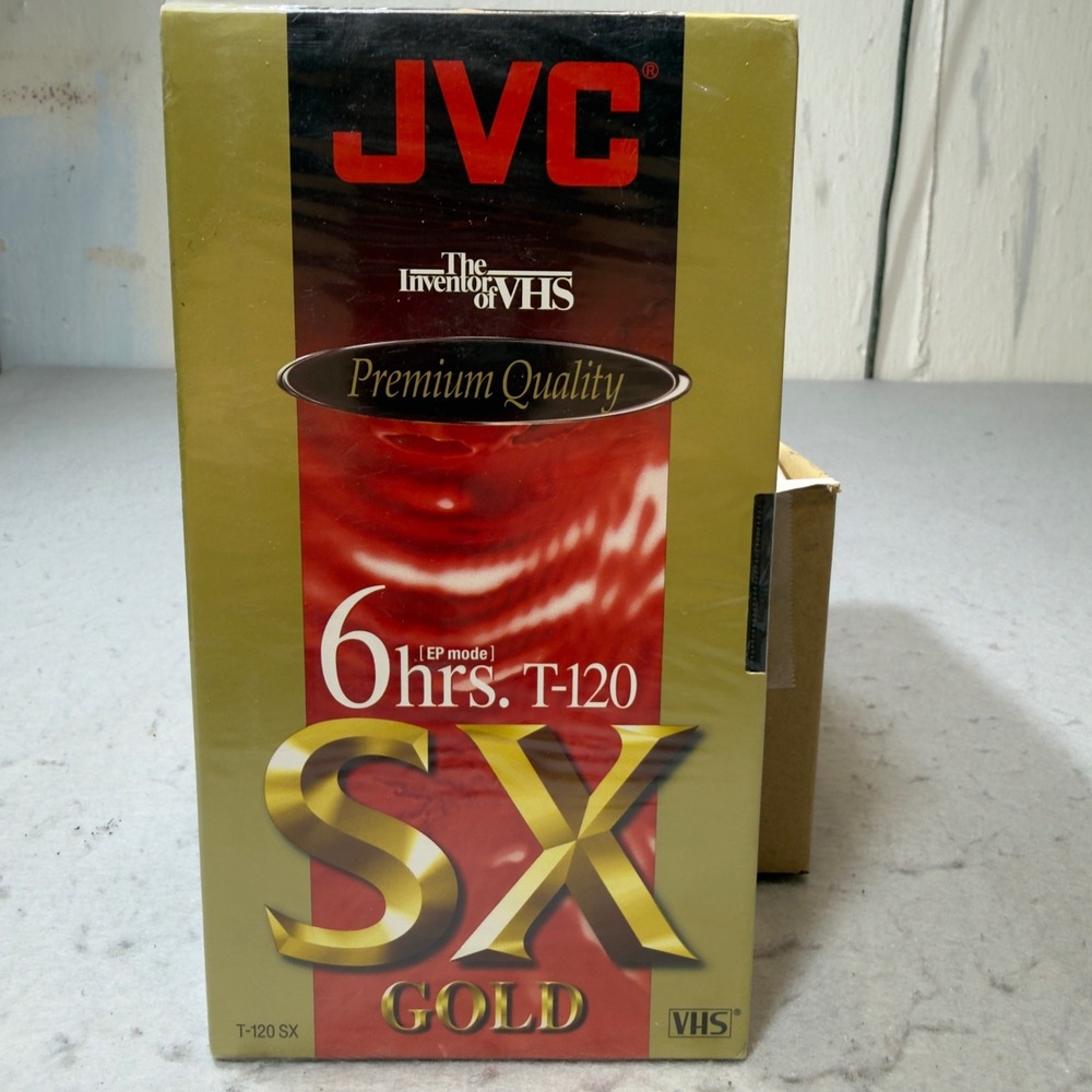 JVC SX Gold T-120 Blank VHS Tapes 2 Pack Premium Quality 6 Hour EP Mode T-120SXB